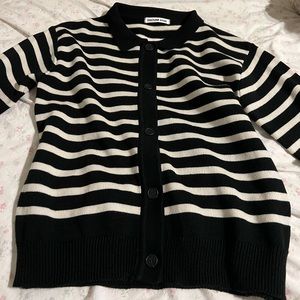 Knit striped cardigan
